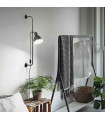 Black wall lamp SHOWER 1 bulb