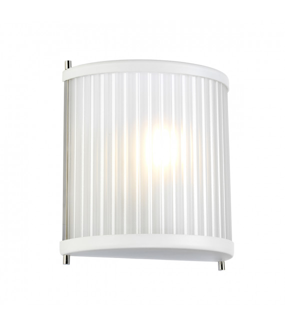 Applique murale Corona Nickel peint en satin blanc / poli 23