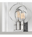 Applique murale Ludlow Nickel poli / acrylique clair