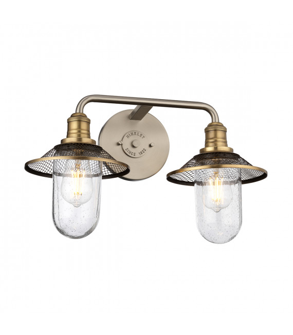 Applique murale Rigby Nickel antique avec laiton héritier