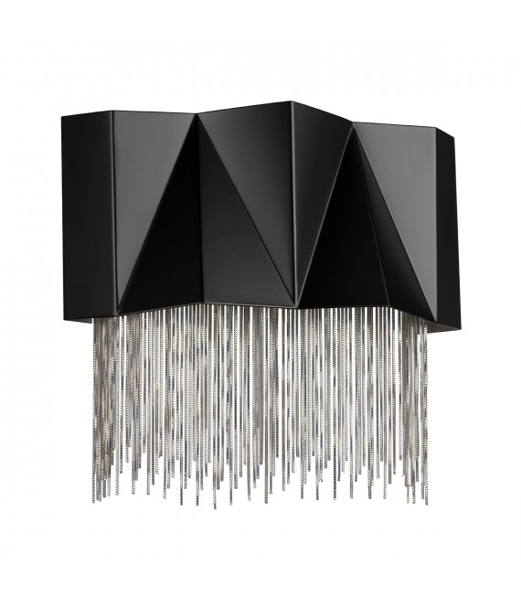 Applique murale Zuma Satiné noir / argent 27 Cm