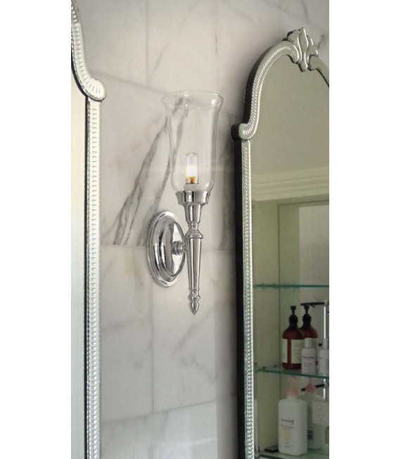 Applique murale salle de bains Dryden Nickel poli 41 Cm