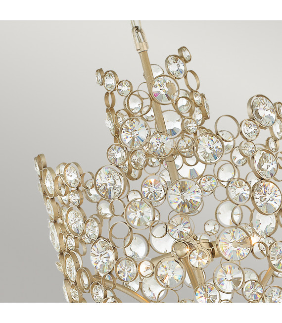 Chandelier Anya Feuille d'argent 41,9 Cm