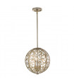Chandelier Arabesque Patina de feuilles d'argent 39