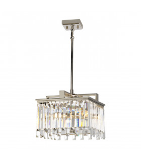 Chandelier Aries Nickel poli avec des cristaux de verre K5 27