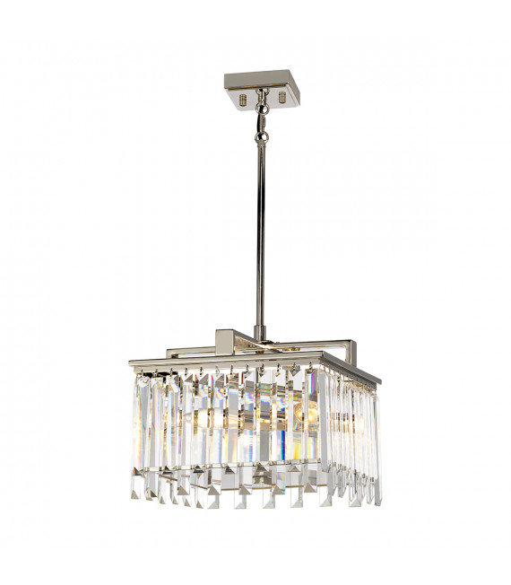 Chandelier Aries Nickel poli avec des cristaux de verre K5 27