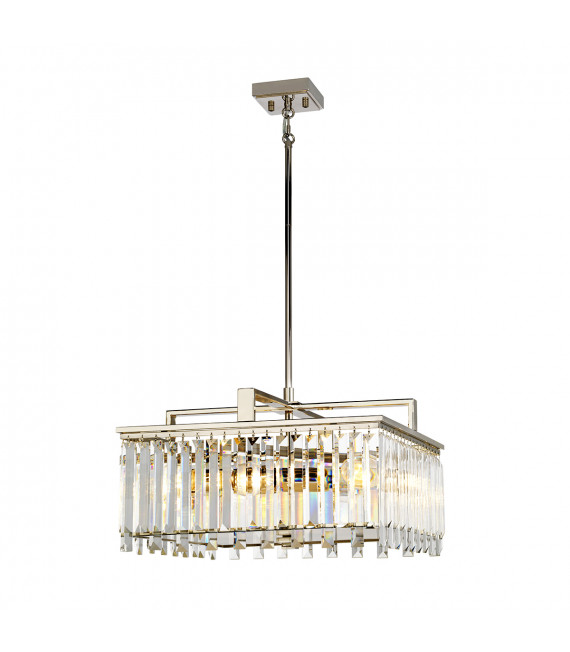 Chandelier Aries Nickel poli avec des cristaux de verre K5 29