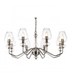 Chandelier Armand Nickel poli avec des nuances de verre claire 40