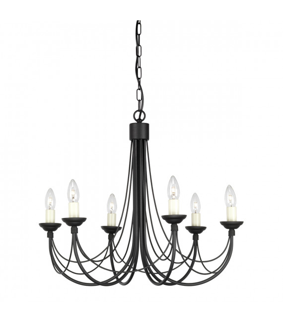 Chandelier Carisbrooke Noir 58 Cm