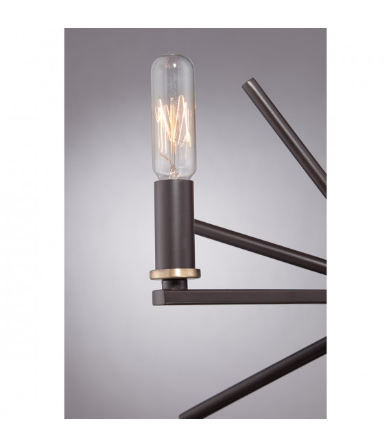 Chandelier Carnegie Bronze occidental 31,8 Cm
