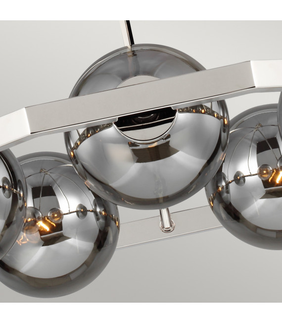 Chandelier Harper Nickel poli 77,5 Cm