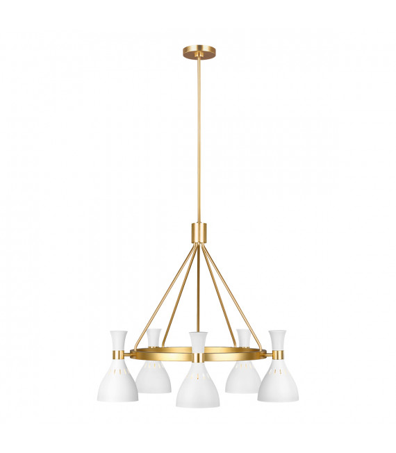 Chandelier Joan Laiton blanc / bruit bruni 69