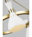 Chandelier Joan Laiton blanc / bruit bruni 69,9 Cm