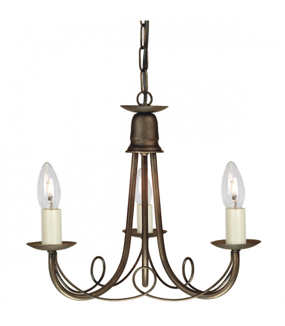 Chandelier Minster Or noir 34