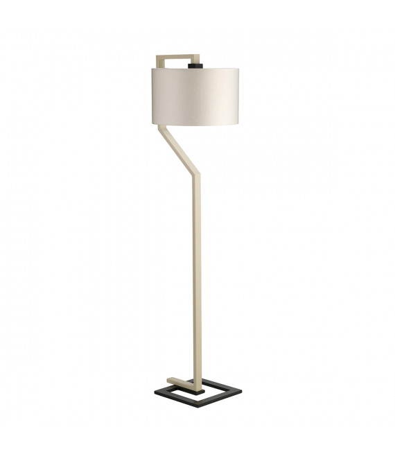 Lampadaire Axios Base en métal peint à la crème et gris foncé 161 Cm