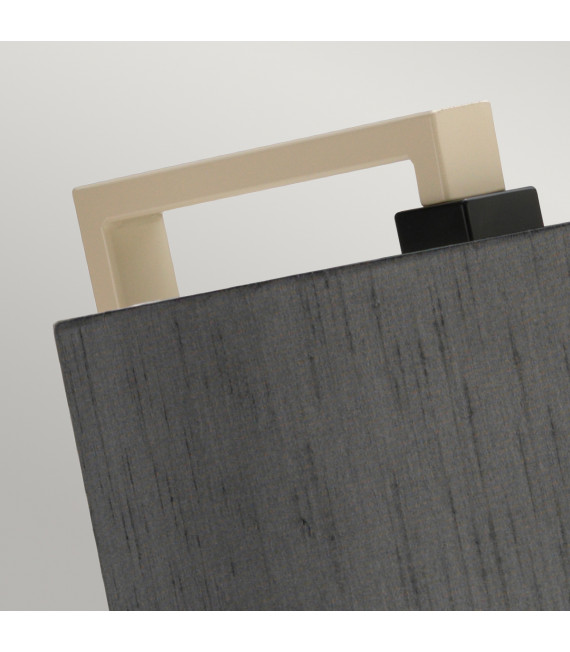 Lampadaire Axios Base en métal peint à la crème et gris foncé 161 Cm
