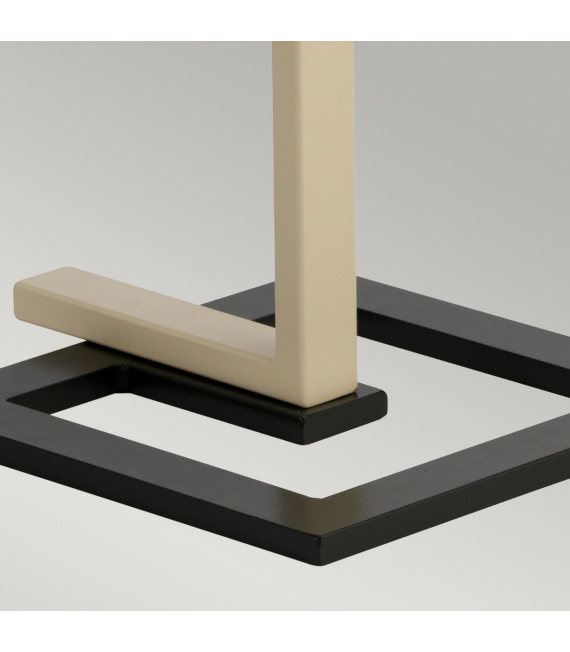 Lampadaire Axios Base en métal peint à la crème et gris foncé 161 Cm