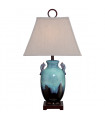 Lampe de table Amphora Glaçure turquoise 85 Cm