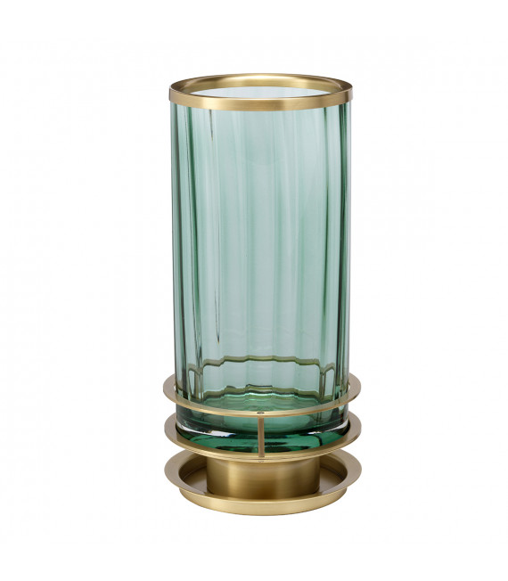 Lampe de table Arno Laiton de métaux de métaux - verrerie verte