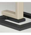 Lampe de table Axios Base en métal peint à la crème et gris foncé 66,6 Cm