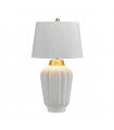 Lampe de table Bexley Laiton blanc / brossé 30 Cm