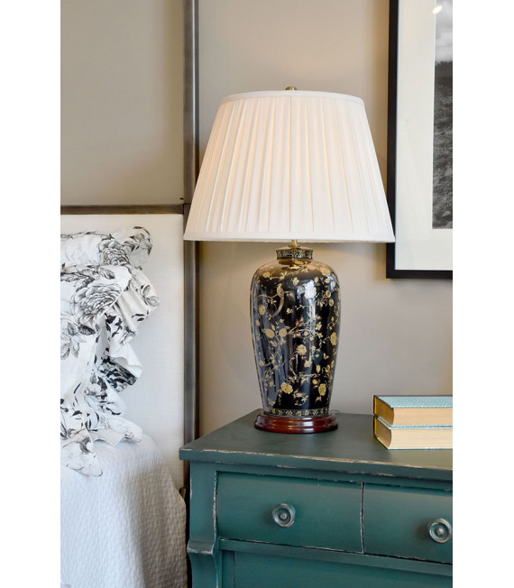 Lampe de table Black Birds Noir et or 74 Cm