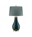 Lampe de table Havering Azure-Turquoise / laiton vieilli 41 Cm