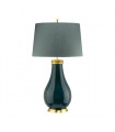 Lampe de table Havering Azure-Turquoise / laiton vieilli 41 Cm