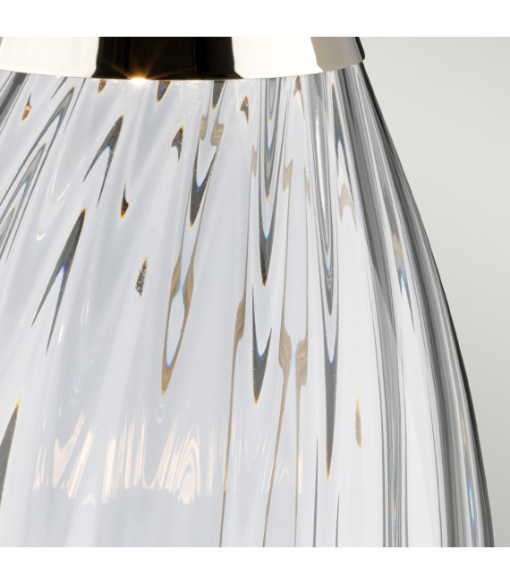 Lampe de table Lena Verre non teinté fumée / ombre d'ardoise 60,5 Cm