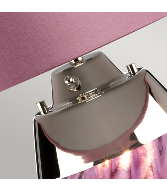 Lampe de table Lena Verre teinté de prune / nuance de bruyère 60,5 Cm