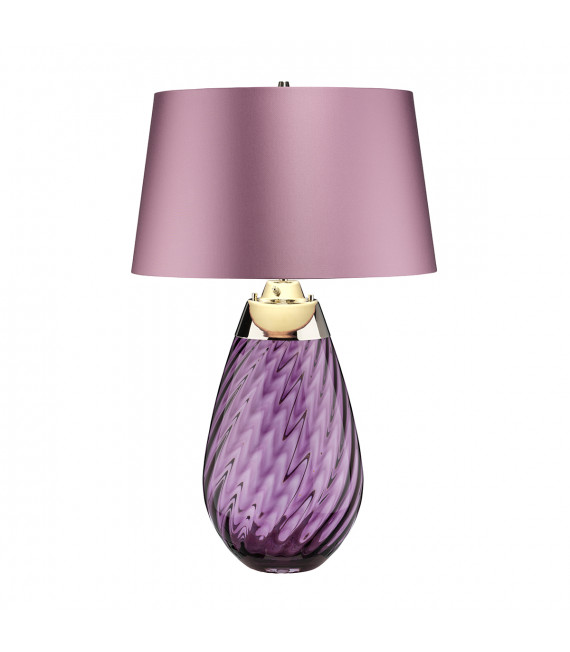 Lampe de table Lena Verre teinté de prune / nuance de bruyère 74 Cm