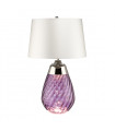 Lampe de table Lena Verre teinté de prune / ombre blanc cassé 60
