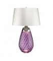 Lampe de table Lena Verre teinté de prune / ombre blanc cassé 74 Cm