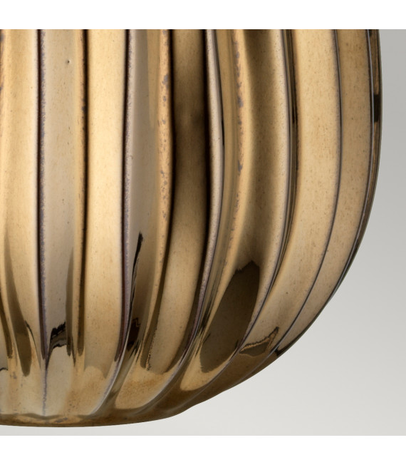 Lampe de table Newham Bronze céramique / ombre de perles 55 Cm