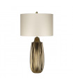 Lampe de table Newham Bronze céramique / ombre de perles 66