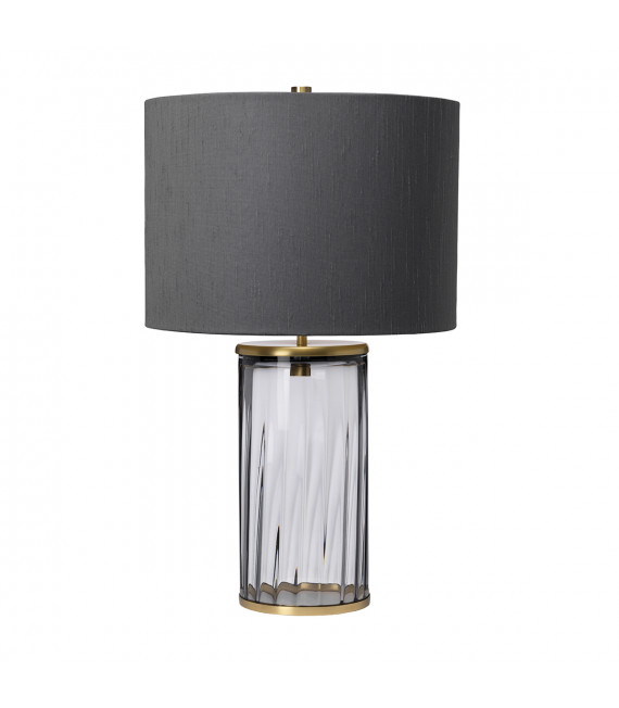 Lampe de table Reno Laiton de métaux de métaux - Verrerie Fumée 35