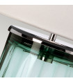 Lampe de table Reno Nickel poli de métaux - verrerie verte 35,5 Cm
