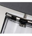 Lampe de table Reno Nickel poli métallique - Verrerie Fumée 35,5 Cm
