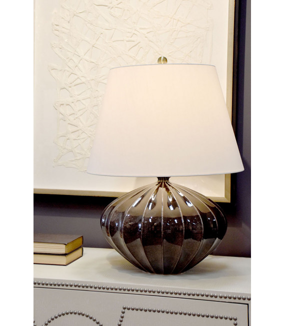 Lampe de table Rib Pumpkin Marron et noir 63 Cm
