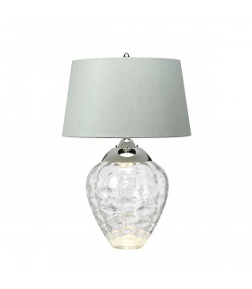 Lampe de table Samara Nickel poli en métal - Verrerie Clear 45