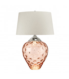 Lampe de table Samara Verre teinté saumon 51 Cm