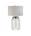 Lampe de table Sola Nickel poli en métal - Verrerie Clear 41 Cm