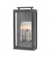 Lanterne murale Sutcliffe Nickel zinc / antique vieilli