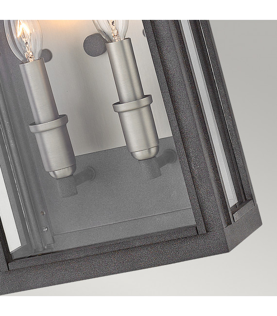 Lanterne murale Sutcliffe Nickel zinc / antique vieilli