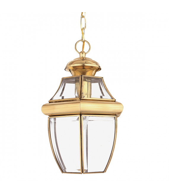 Lanterne suspendue de jardin Newbury Laiton poli 33