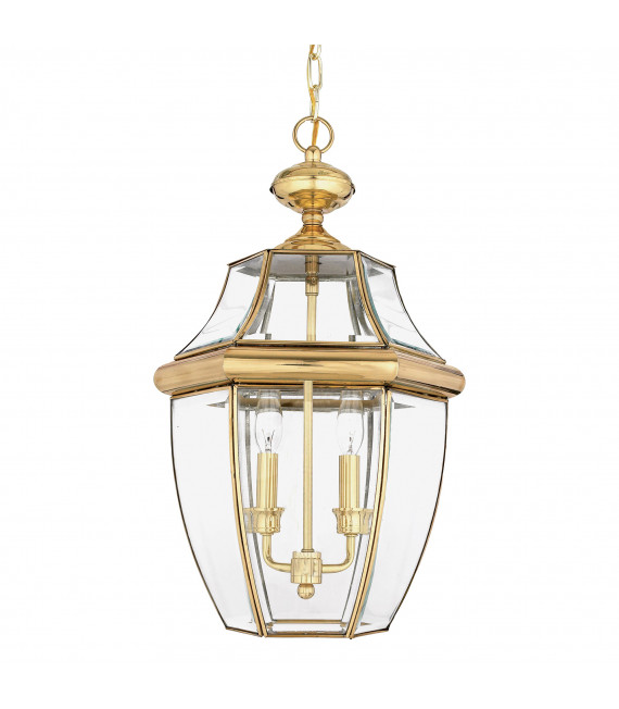 Lanterne suspendue de jardin Newbury Laiton poli 49