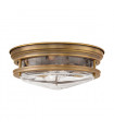 Plafonnier Hadrian Bronze brossé avec verre clair 30