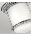 Plafonnier Hadrian Chrome avec verre opale 19,6 Cm