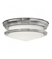 Plafonnier Hadrian Chrome avec verre opale 30