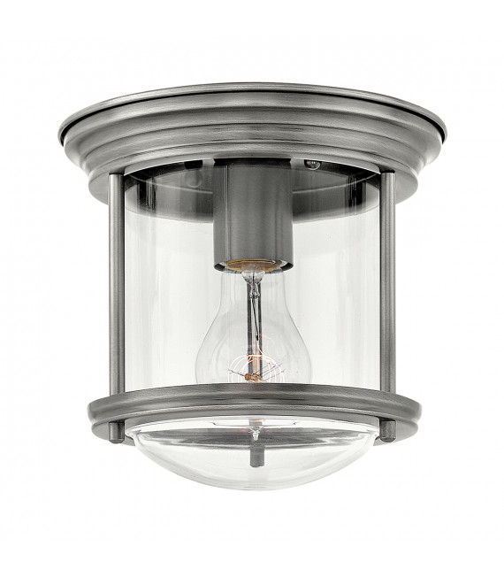 Plafonnier Hadrian Nickel antique avec verre clair 19